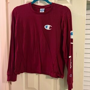 Champion Maroon Long Sleeve Tee